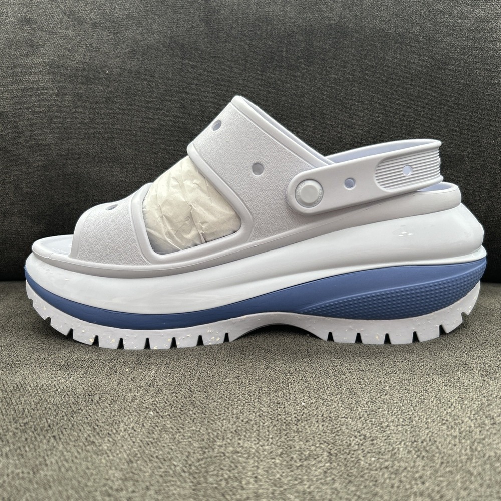 Crocs Classic Mega Crush Sandal Women's 10 Mega Crush White Platform Slingback - Picture 2 of 9